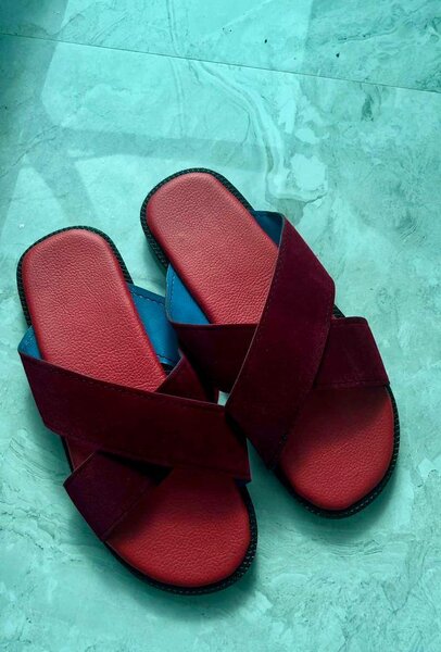 Suede and Leather Slippers