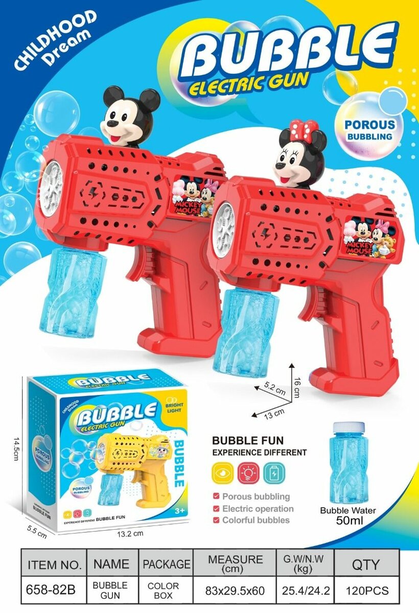 Pistolet à Bulles Électrique Enfant