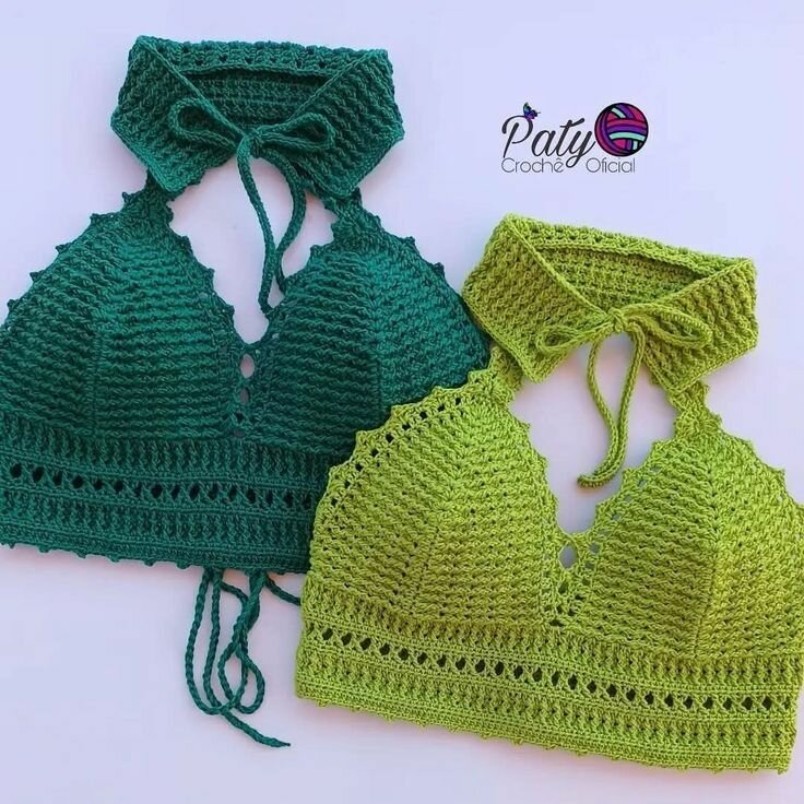 Hauts en crochet colorés