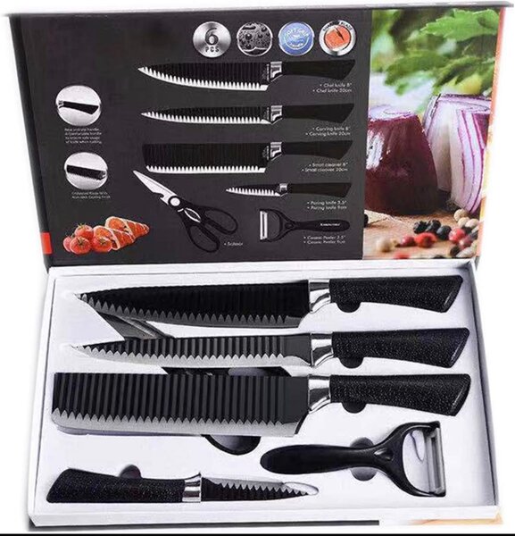 Ensemble de couteaux de cuisine professionnels dans un coffr