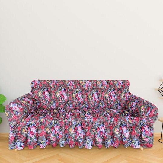 3,2,1 (6 Seater) DIGITAL PRINTED SOFA COVERS BOUQUET