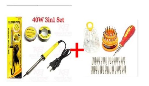 Fer A Souder + Etain + Crème + Tournevis