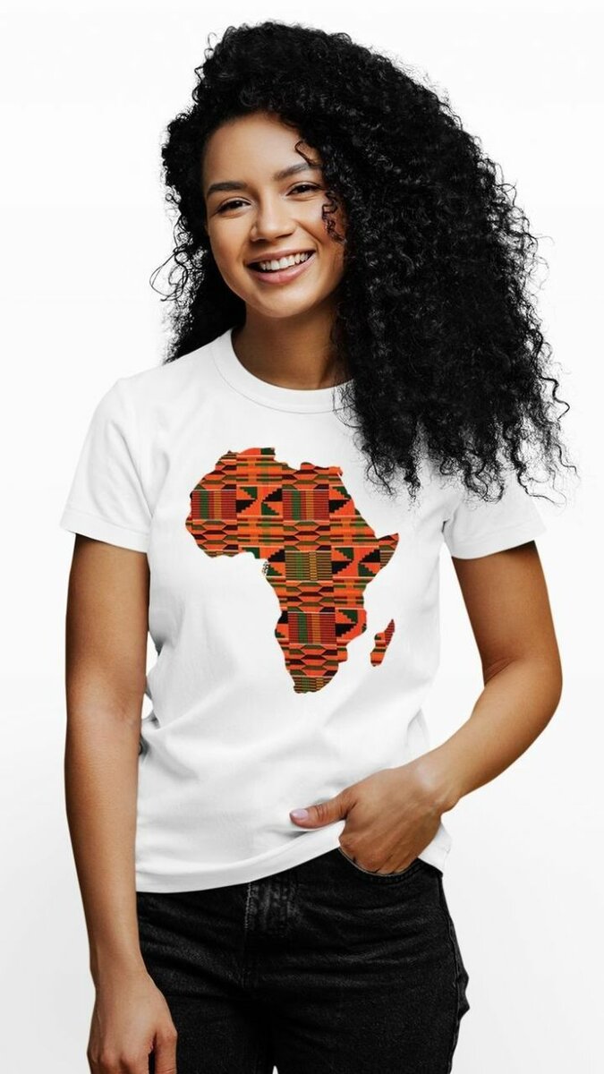 T-shirt with kente design