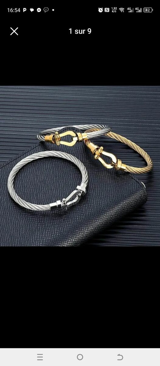 Bracelet câble acier inoxydable