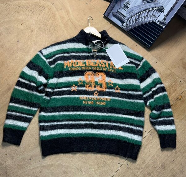 Pull-over rayé en laine