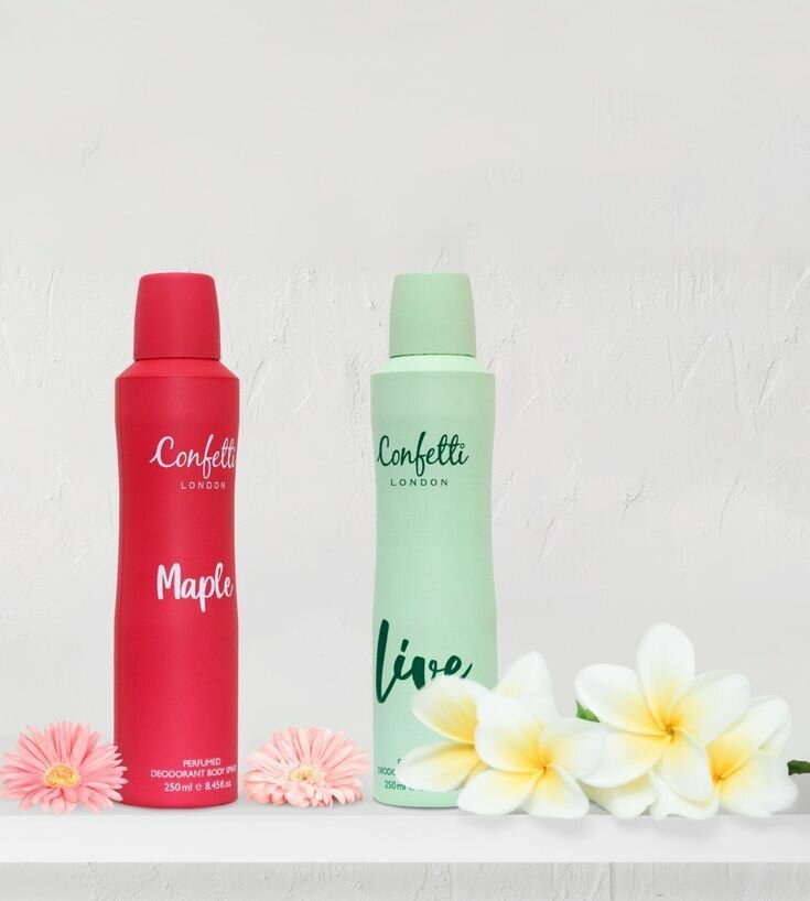 Confetti deodorant spray