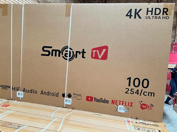 LED frameless 4k UHD android smart tvs