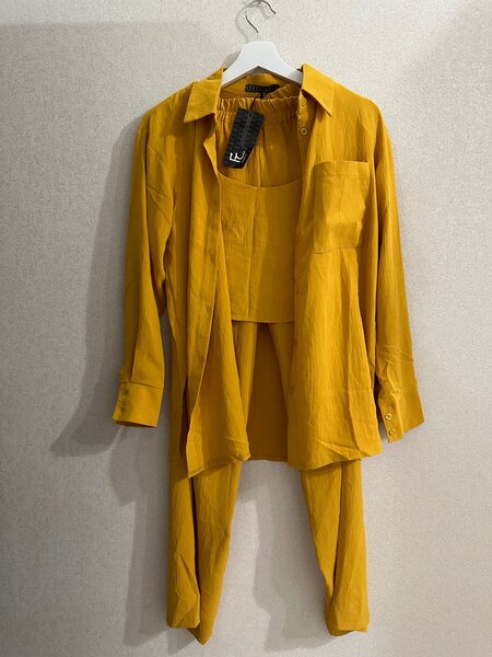 Тройка летняя шалвар, рубашка,топ