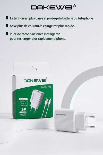 Chargeur Rapide USB 2.4A