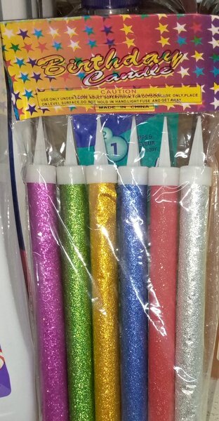 Bougie d'anniversaire 20cm lot de (6)