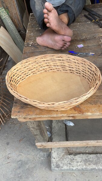 Panier en osier carré