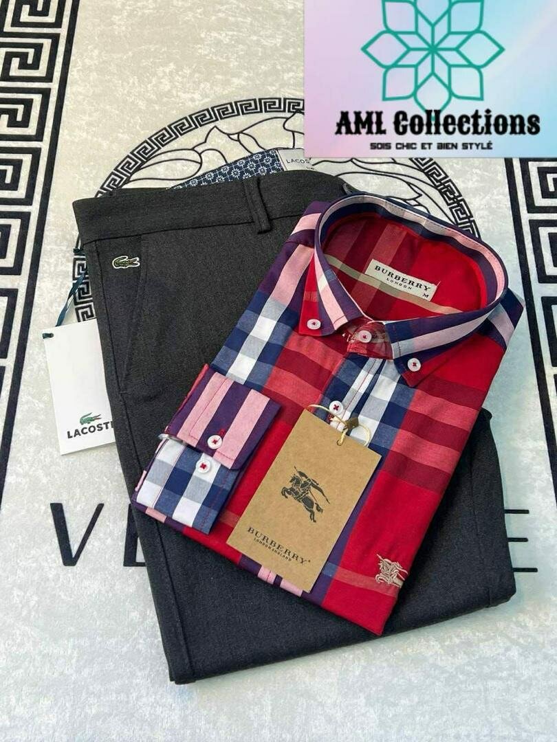 Chemise imprimée et pantalon chic