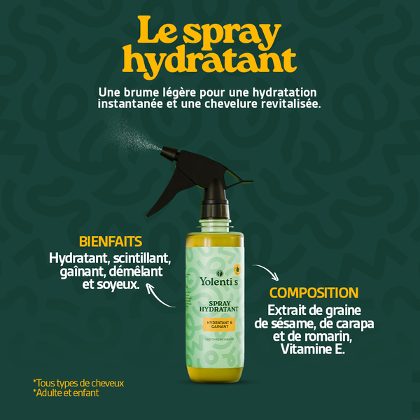 Spray hydratant cheveux