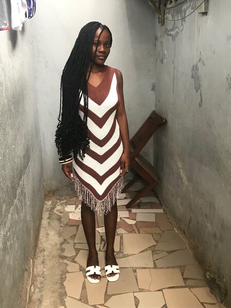 Robe tricotée boho chic