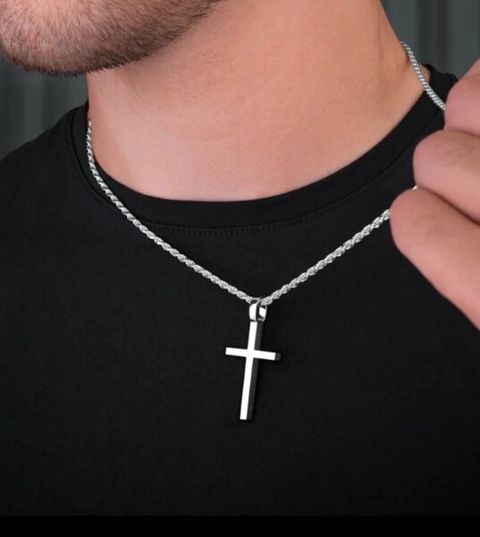 Collier Croix en Acier Inoxydable