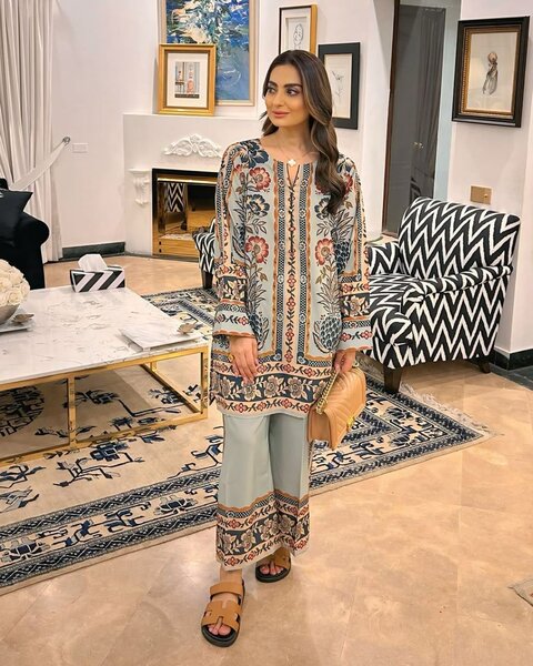 PLAZO DIGITAL PRINTED 2Pc