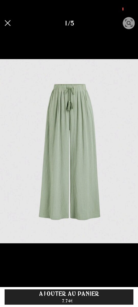 Pantalon ample vert pour femmes