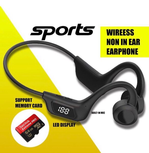 Bluetooth headphone uses memory card black