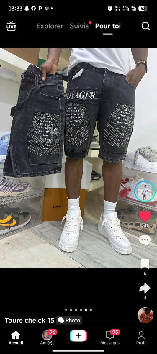 Shorts en jean délavé tendance