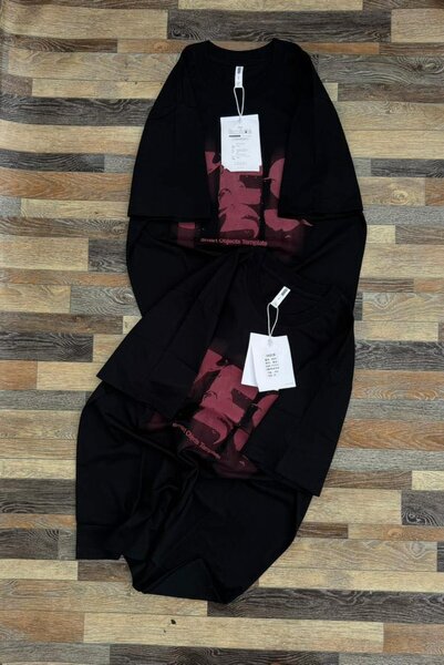 T-shirt noir imprimé tendance