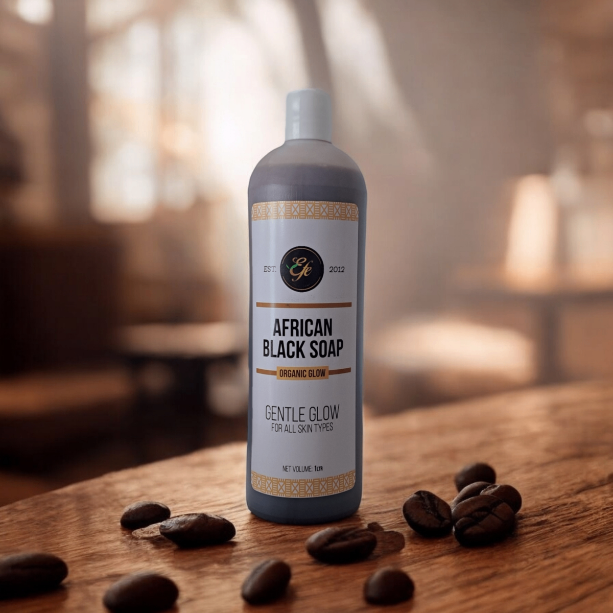 Organic Glow African Black Soap Bath 1.2Ltrs