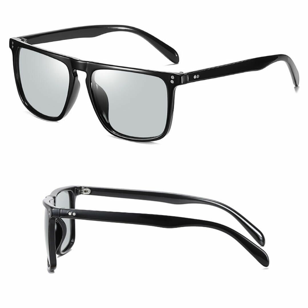 LIOUMO Rivet Square Photochromic Sunglasses