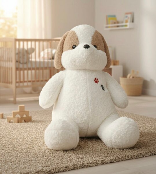 Grand Chien en Peluche Doux