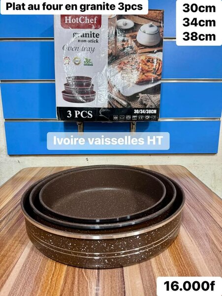 Ensemble de plats au four en granit