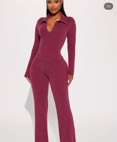 FASHIONNOVA RIBBED SET AVAILABLE IN UK8-16.