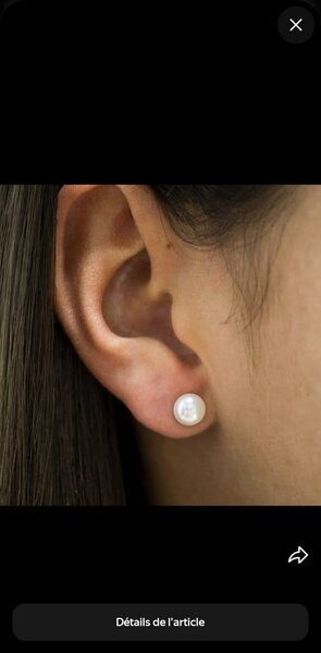 Boucles d'oreilles perle élégantes