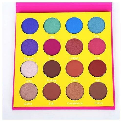 Palette de fards à paupières colorée