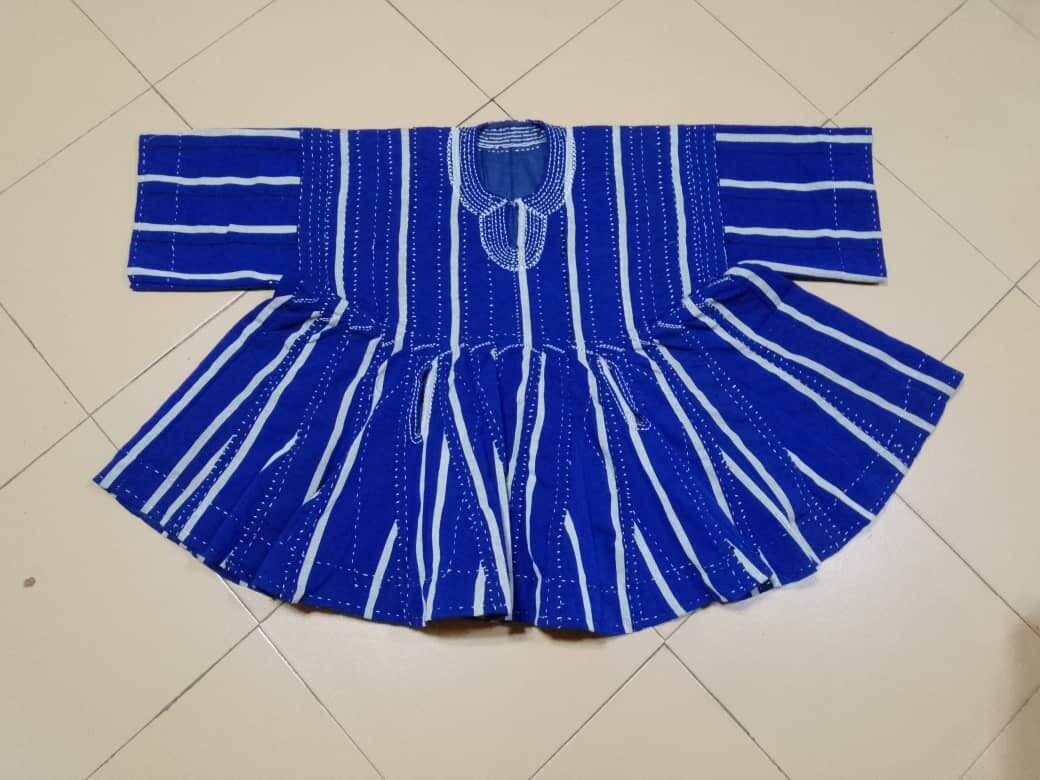 Blue Long-Sleeve Smock