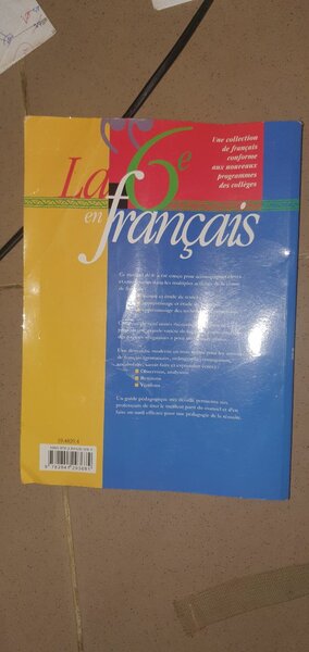 Manuel scolaire français 6e