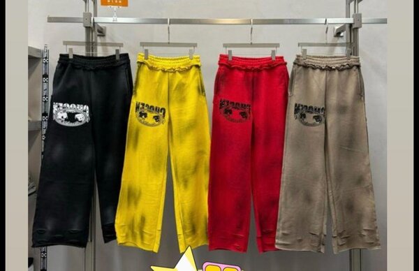 Pantalons colorés en coton