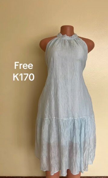 Gray loose sleeveless dress
