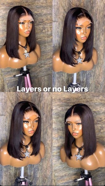 12 inches Closure wig