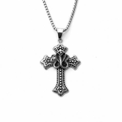 Hip-hop Cobra Cross Necklace Men's Trendy Retro Personality