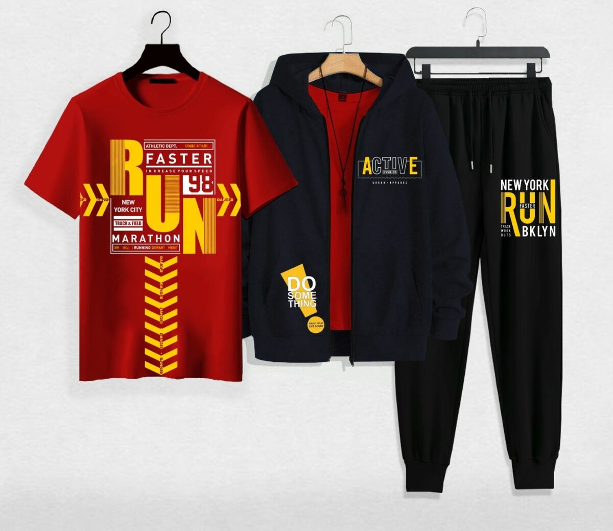 Zipper+T-shirt+trouser.dc free .size.s m. L12 colours availa