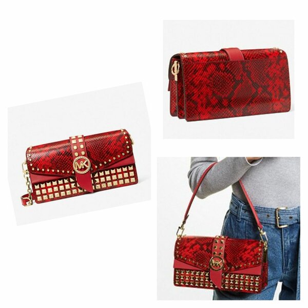 Sac à main en cuir rouge élégant