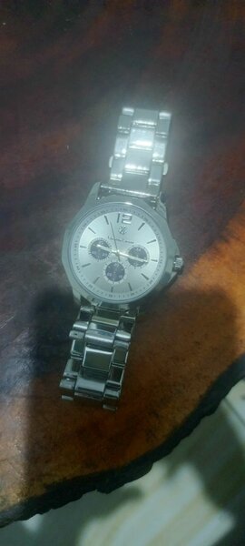 Luxury Silver Chronograph Watch