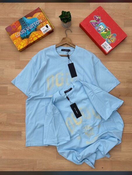 T-shirt bleu unisexe