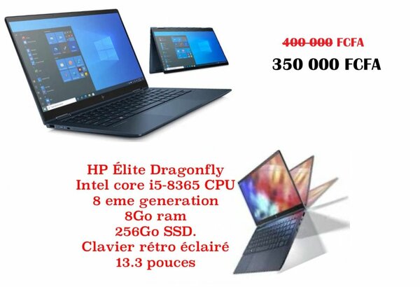 HP Elite Dragonfly i5 8Go 256Go