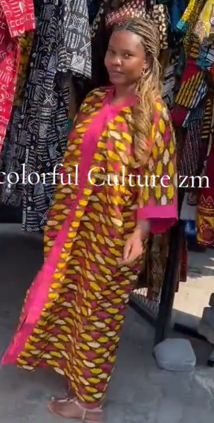 Women's long dress with print