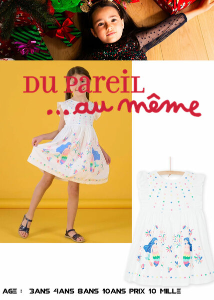 robe en coton avec imprimé vif