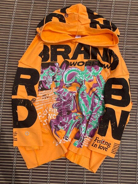 Sweat à capuche imprimé cool