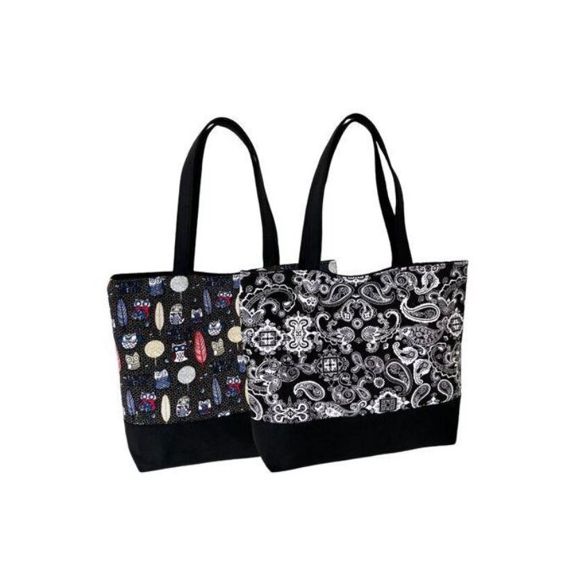 Sac fourre-tout en toile motifs