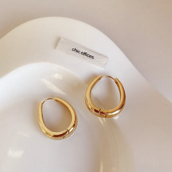 Boucles d'oreilles croissant chic