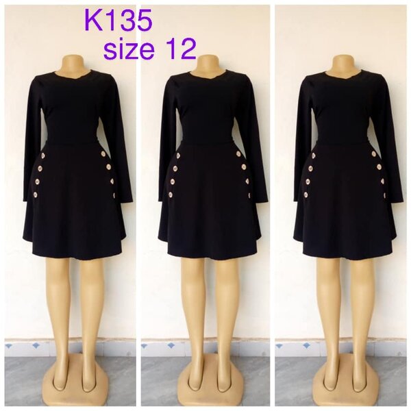Black flared dress, size 12
