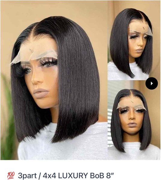 3 partDD bob 8 wig