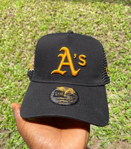 Casquette à filet noir A's